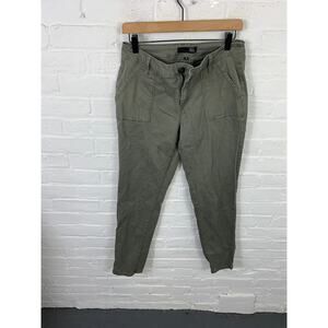 1822 Denim Mid-Rise Ankle Skinny Leg Pant Cotton Stretch Green Size 10